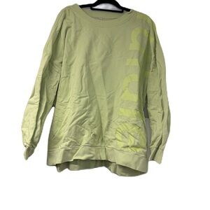 Lululemon Perfectly Oversized Crew Logo Neon Yellow size 16